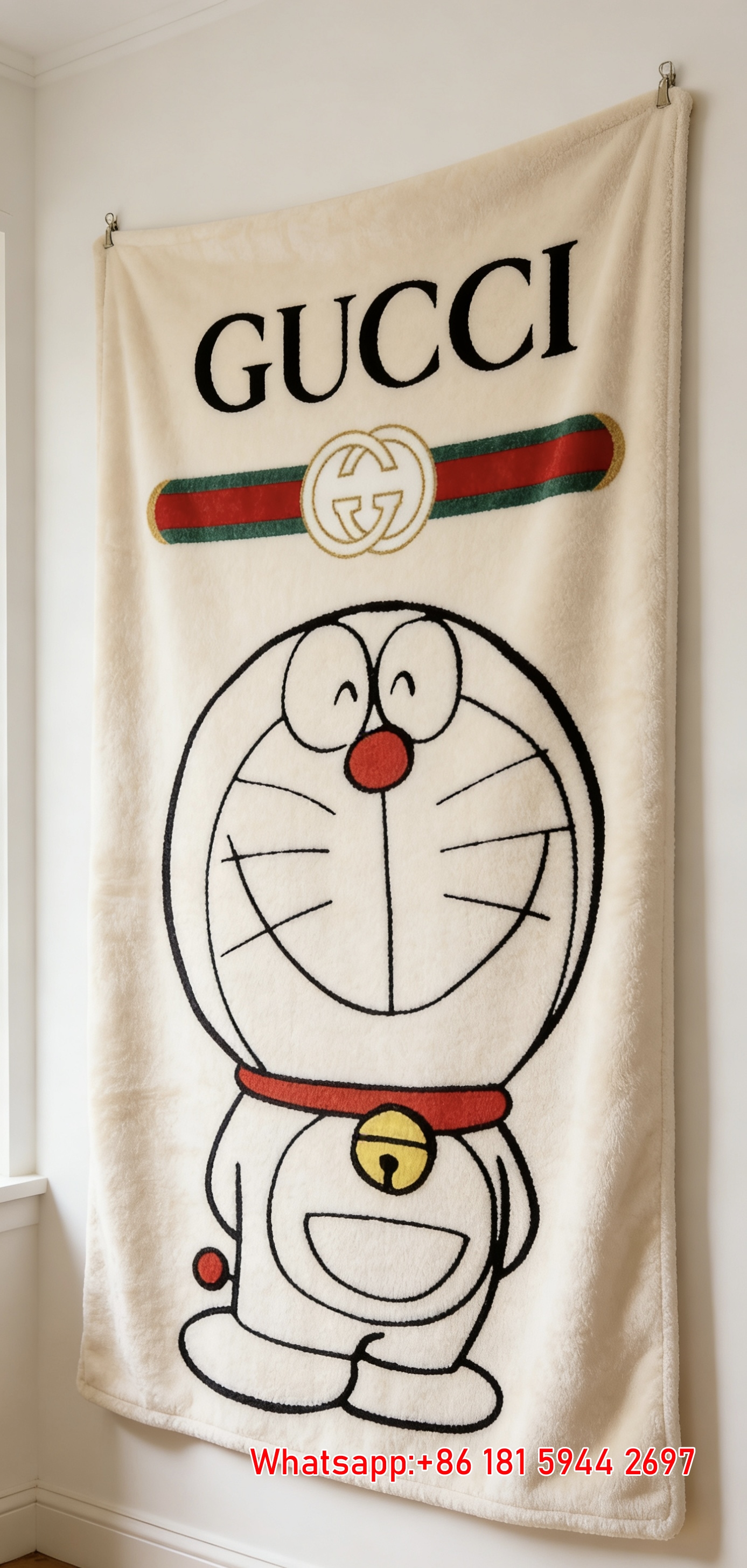 Gucci x Doraemon Sketch Throw blankets IMG_2838